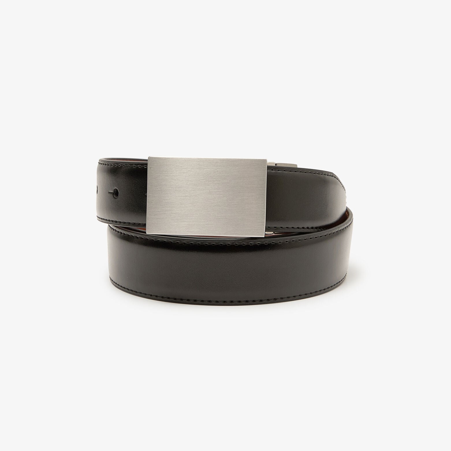 Coffret ceinture en cuir r&eacute;versible