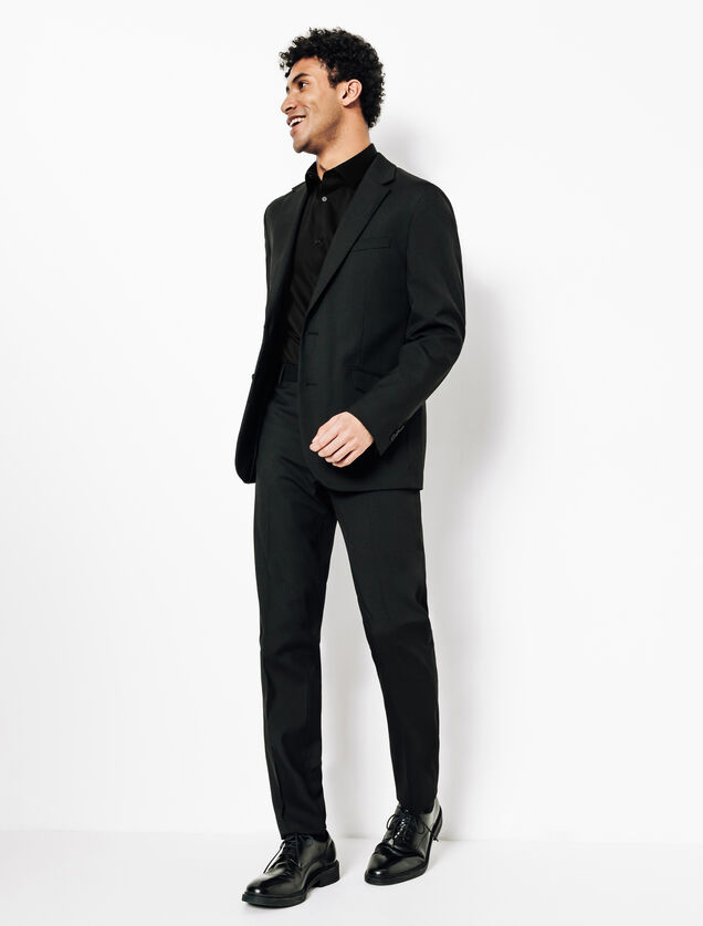 Chemise sans repassage en coton unie slim