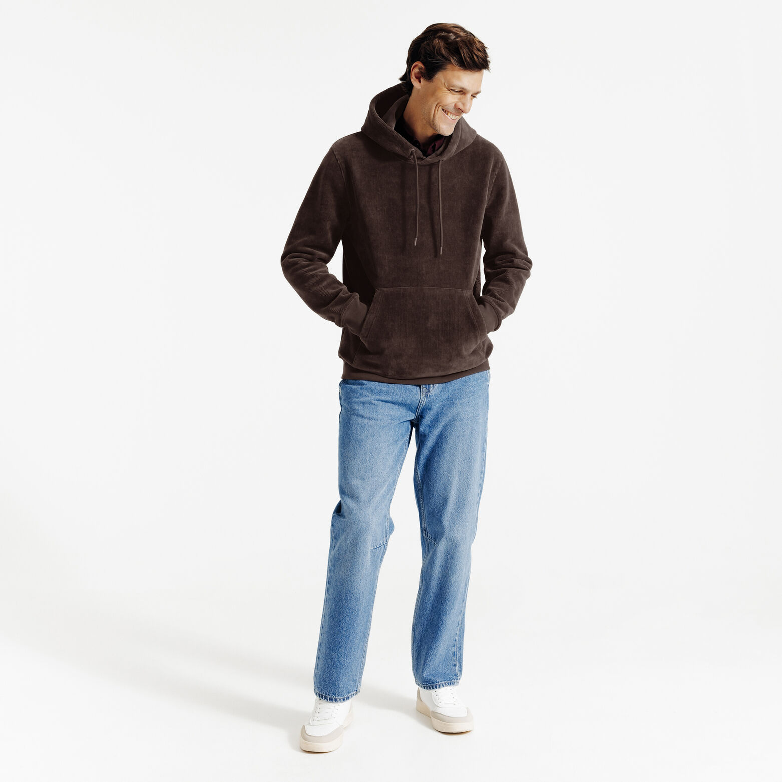 Sweat à capuche velours