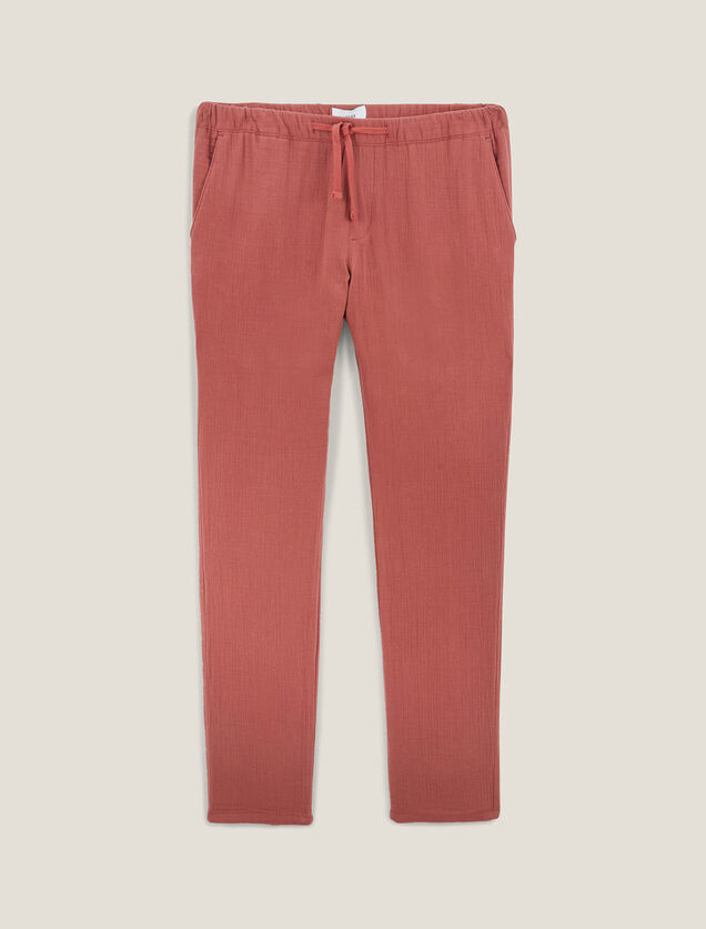 Effen broek in katoengaas