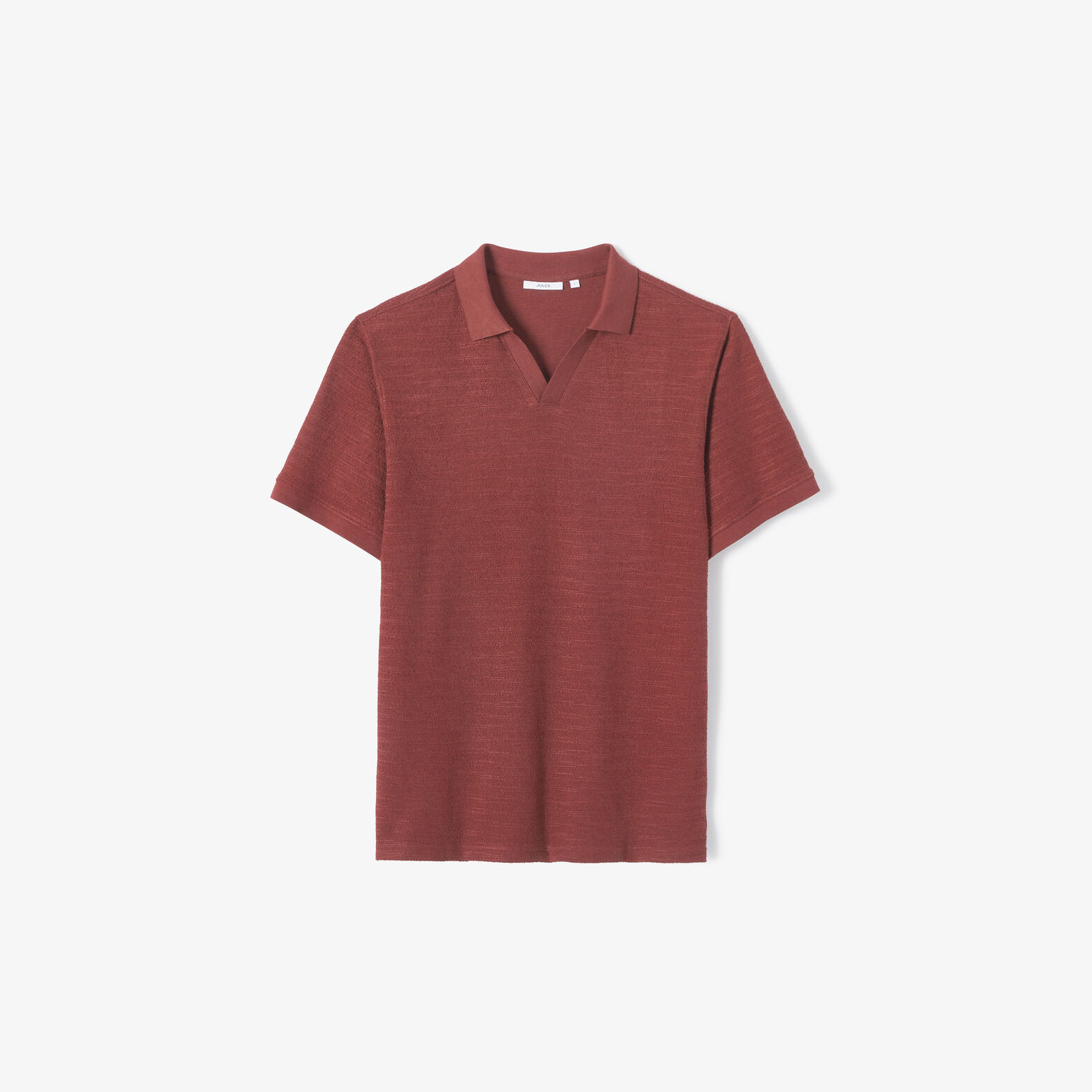 Polo korte mouwen met resortkraag in textuurstof