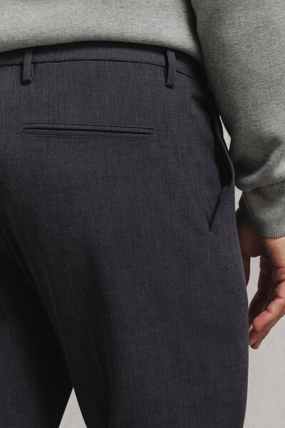 Pantalon tapered taille &eacute;lastiqu&eacute;e