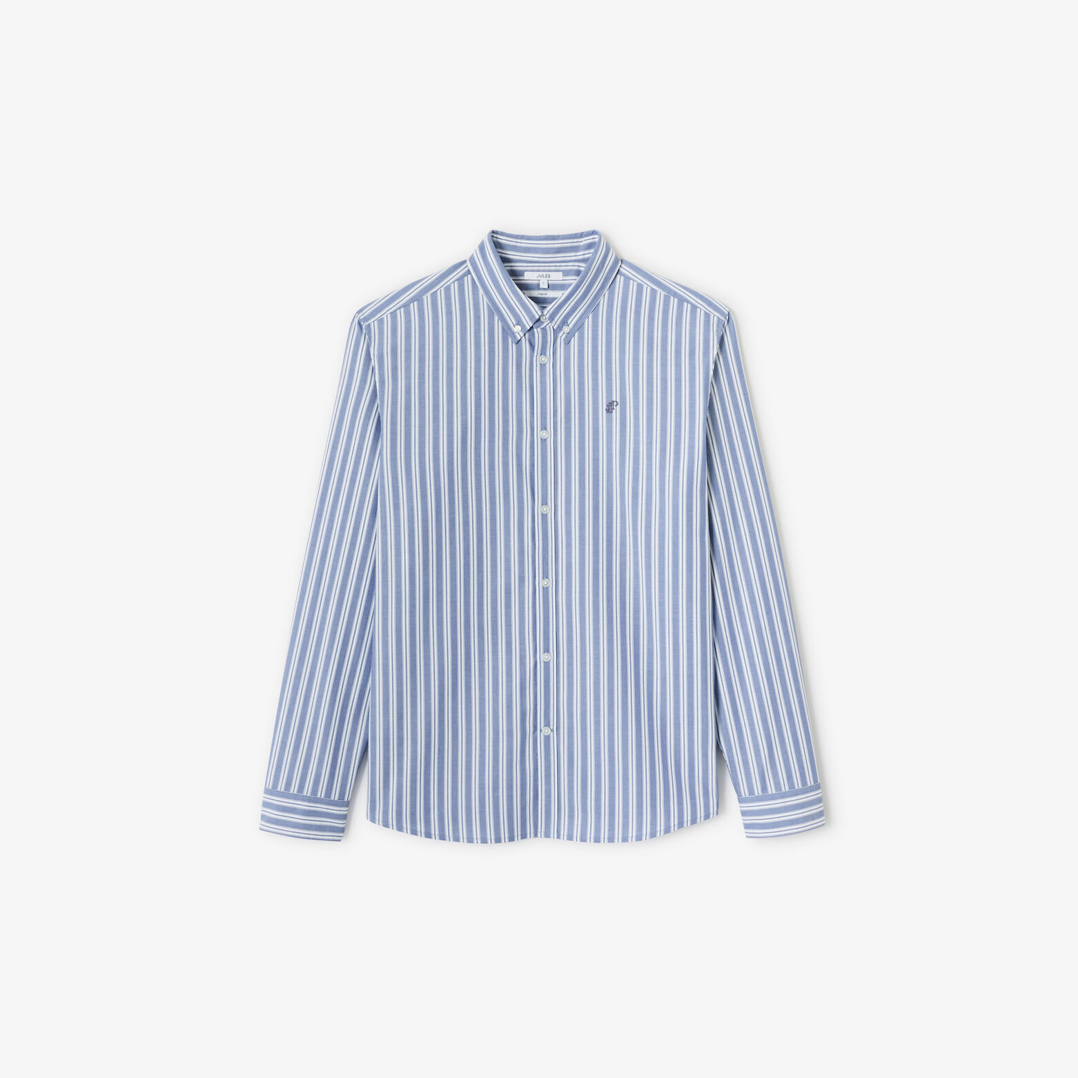 Chemise en coton rayée colorée