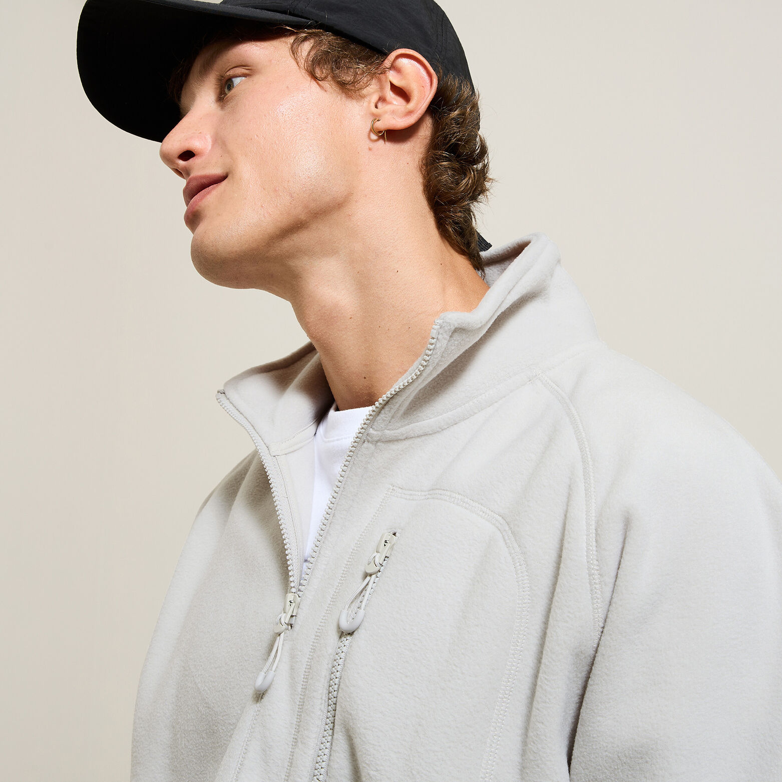 Sweat col montant zippé polaire