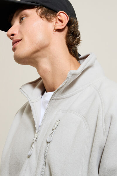 Sweat col montant zippé polaire
