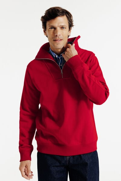 Sweat col camionneur zipp&eacute;