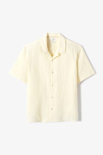 Chemisette en gaze de coton col requin