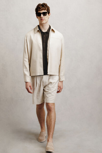 Polo en maille point damier