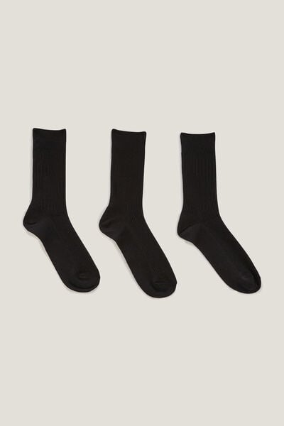 Lot de 3 paires de chaussettes unies