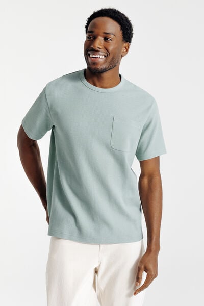 T-shirt in wafelstof