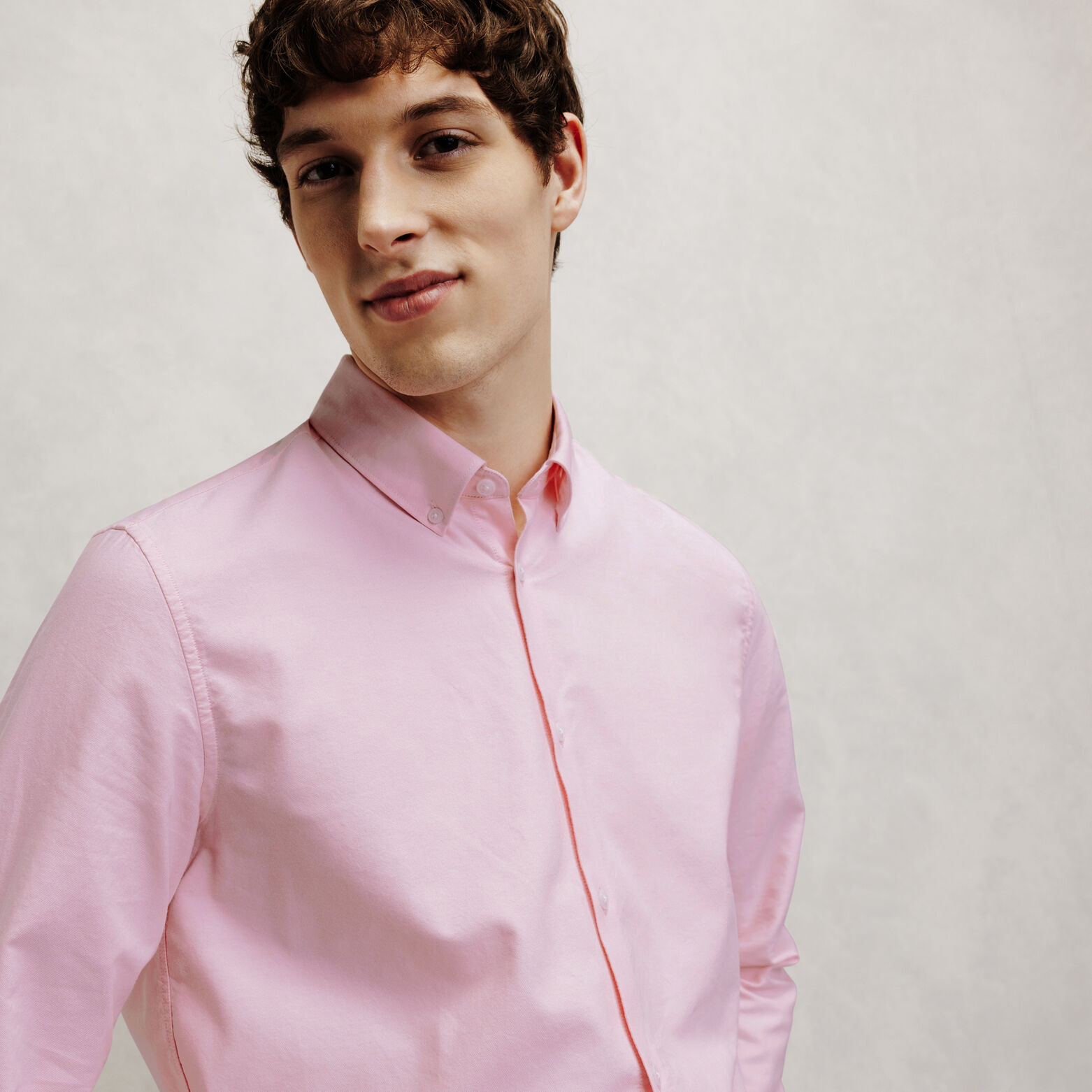 Chemise en coton regular unie