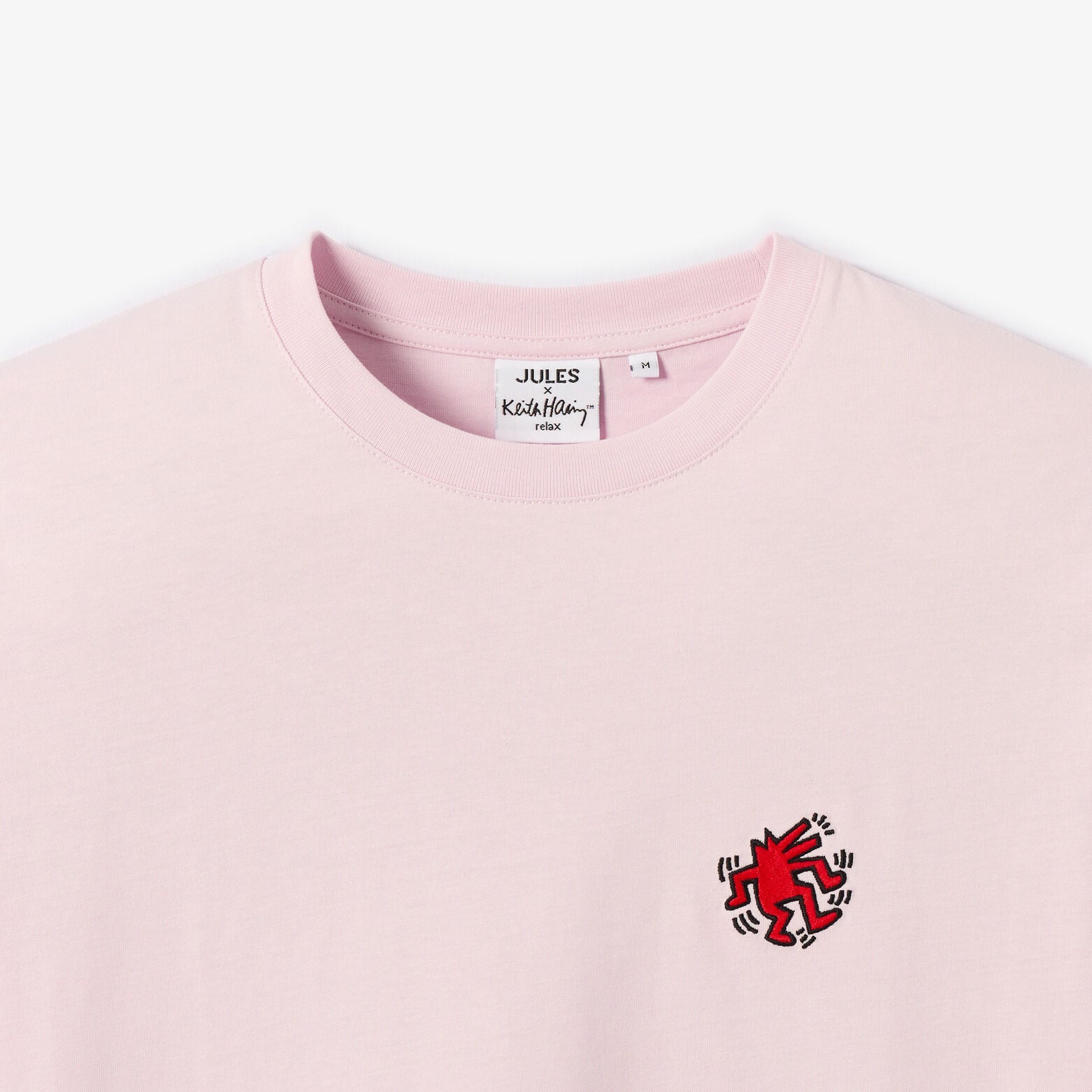Geborduurd T-shirt relax licentie Keith Haring