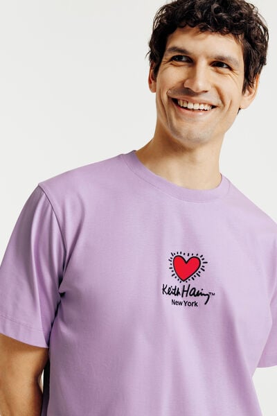 Tee shirt imprim&eacute; devant dos licence Keith Haring