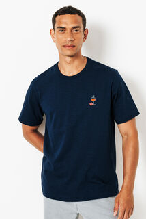 T-shirt in katoen met borduursel