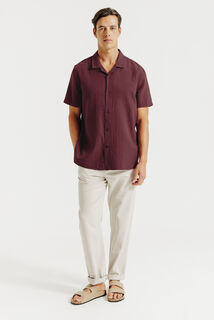 Chemisette en gaze de coton col requin