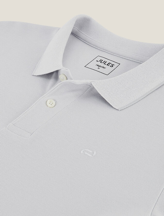 Polo manches longues piqu&eacute; uni