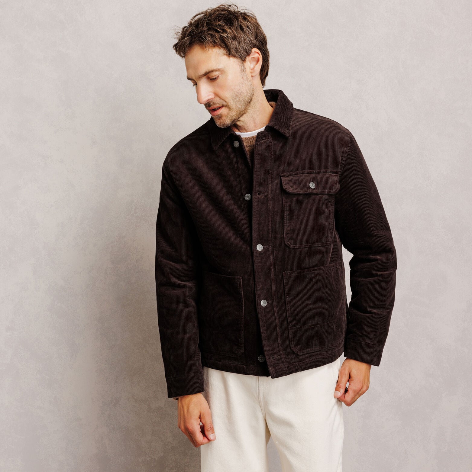 Veste velours int&eacute;rieur en sherpa