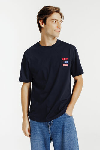 T-shirt in katoen met borduursel op de borst