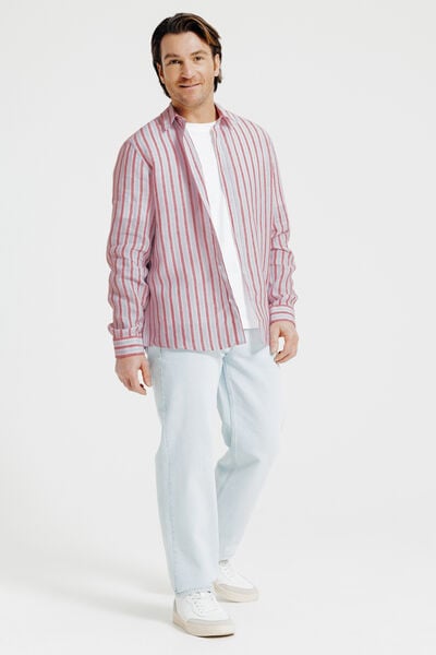 Chemise 100% lin ray&eacute;e