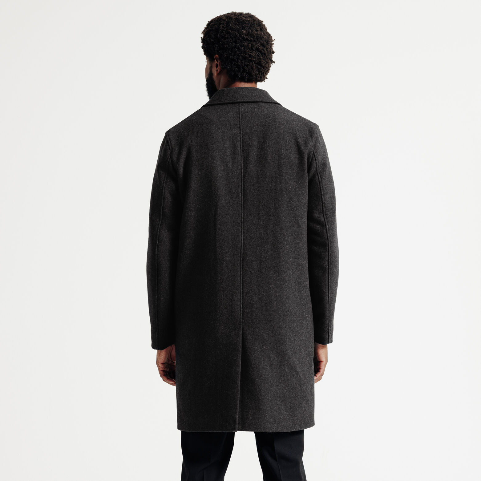 Lange wintermantel met reverskraag