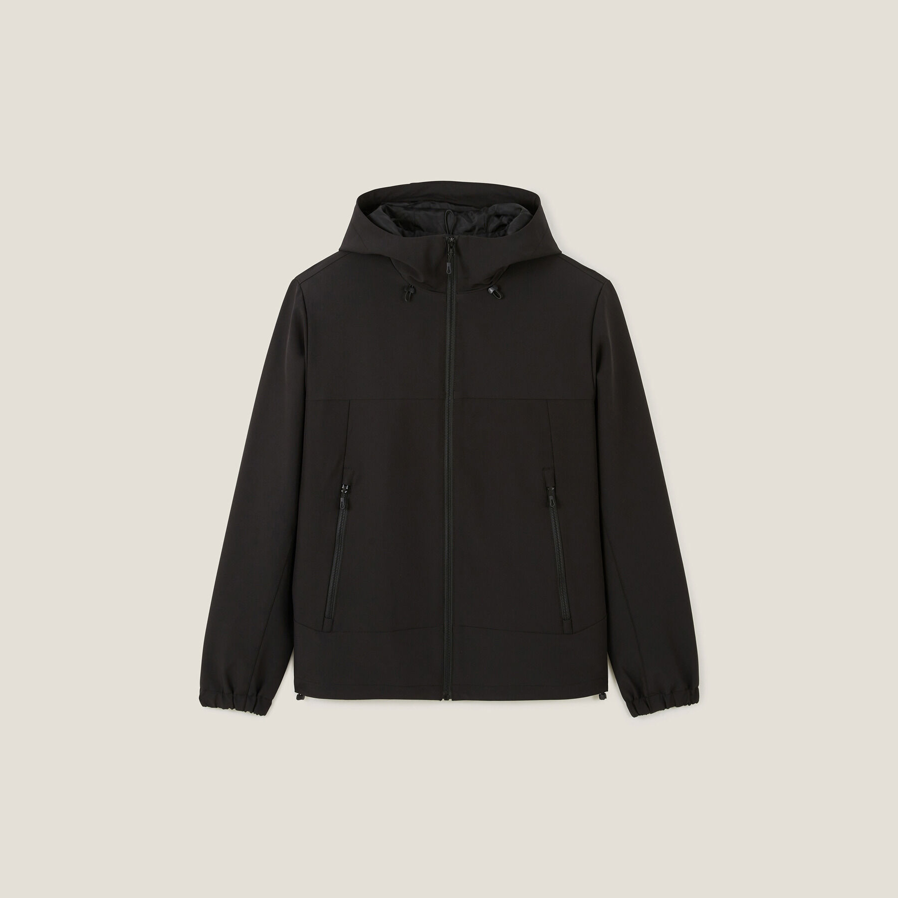 Blouson coupe vent a capuche Noir Jules