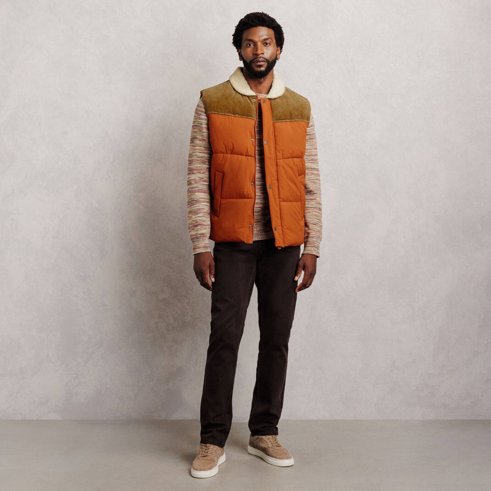Doudoune sans manches col en sherpa