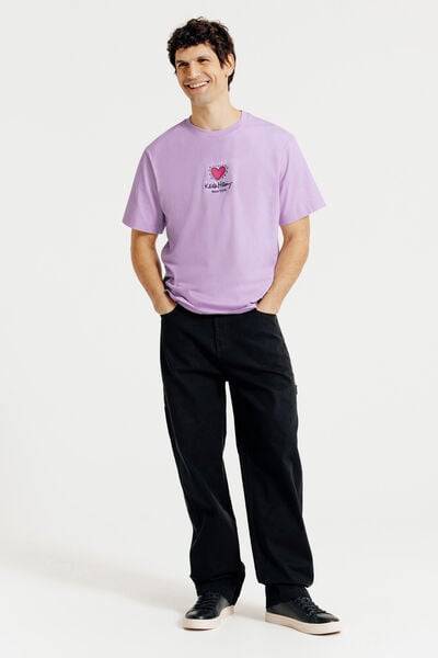 Tee shirt imprim&eacute; devant dos licence Keith Haring