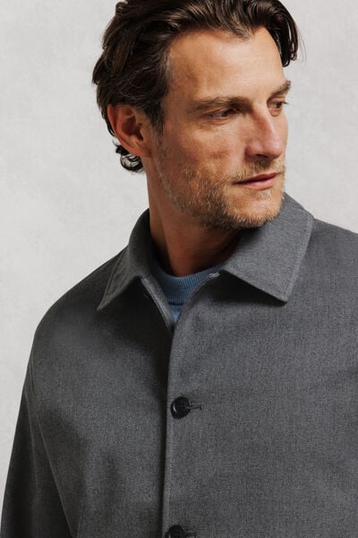 Veste tissage twill col chemise