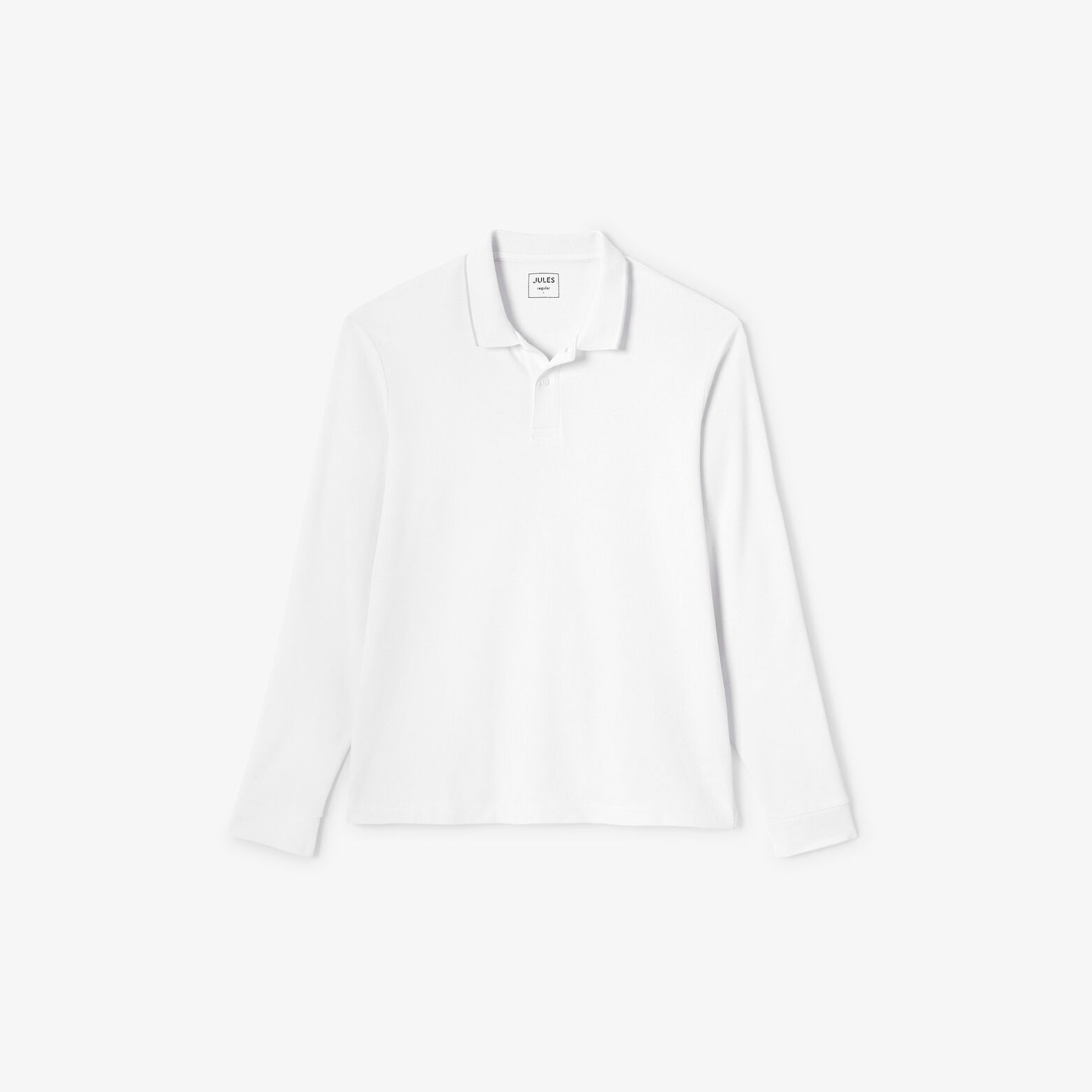 Polo manches longues piqué uni