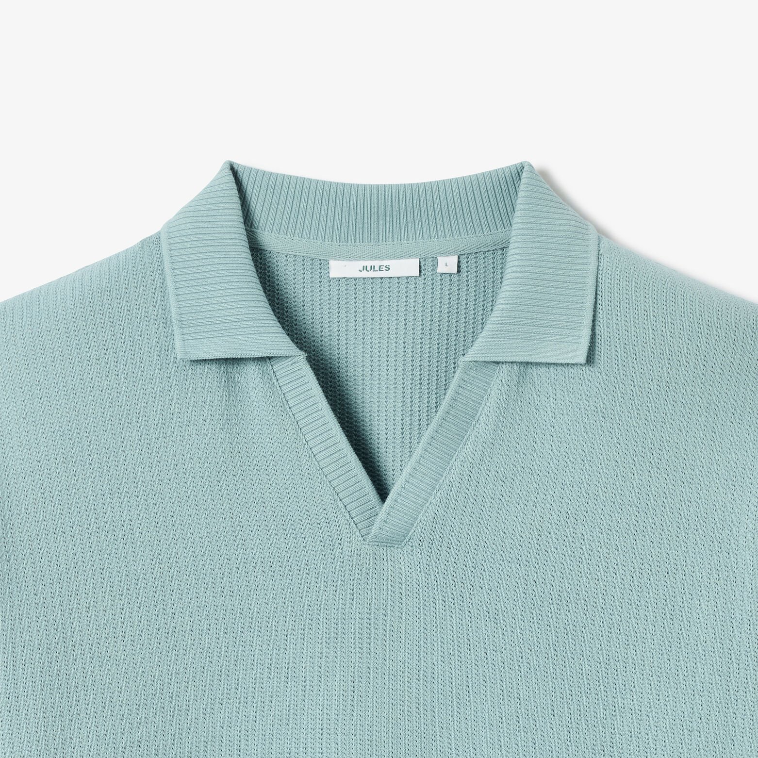 Polo korte mouwen met resortkraag in ribstof