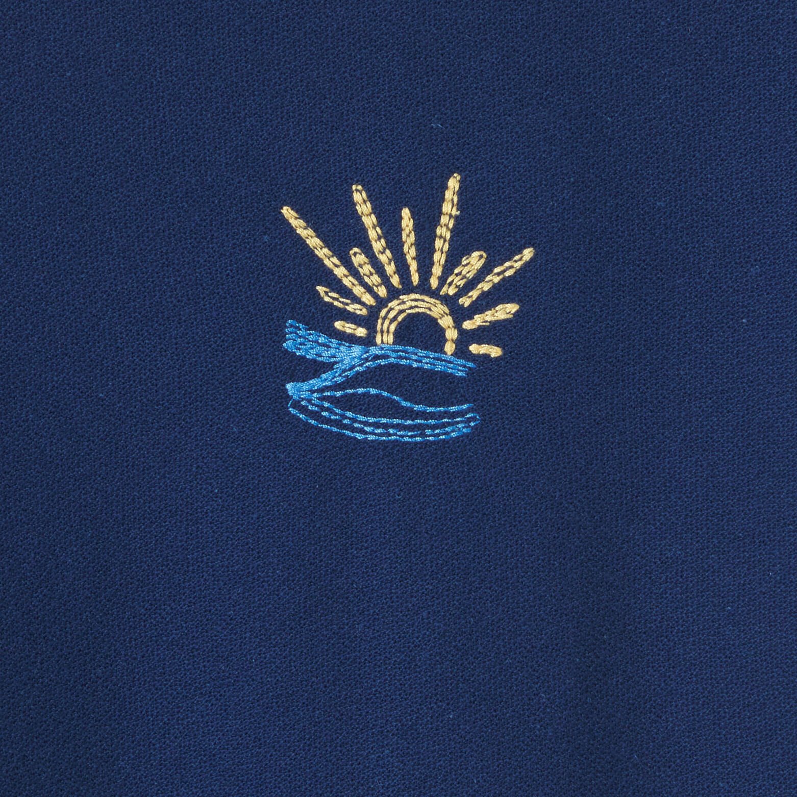 Tee shirt relax brod&eacute; devant dos textur&eacute;