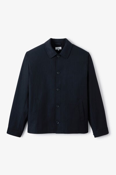 Veste tissage twill col chemise