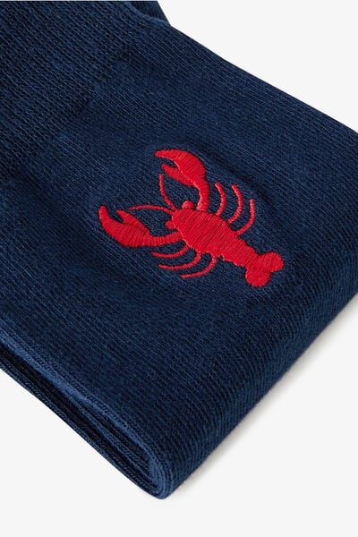 Chaussettes hautes brod&eacute;es