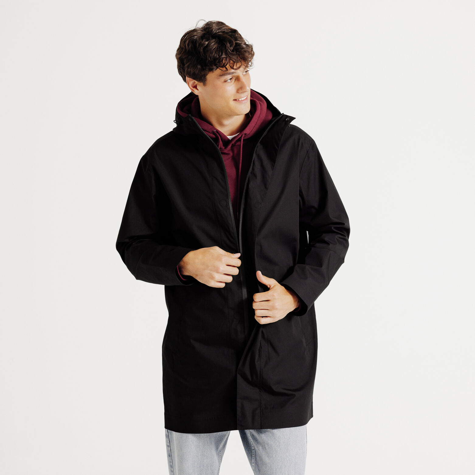 Parka longue waterproof à capuche