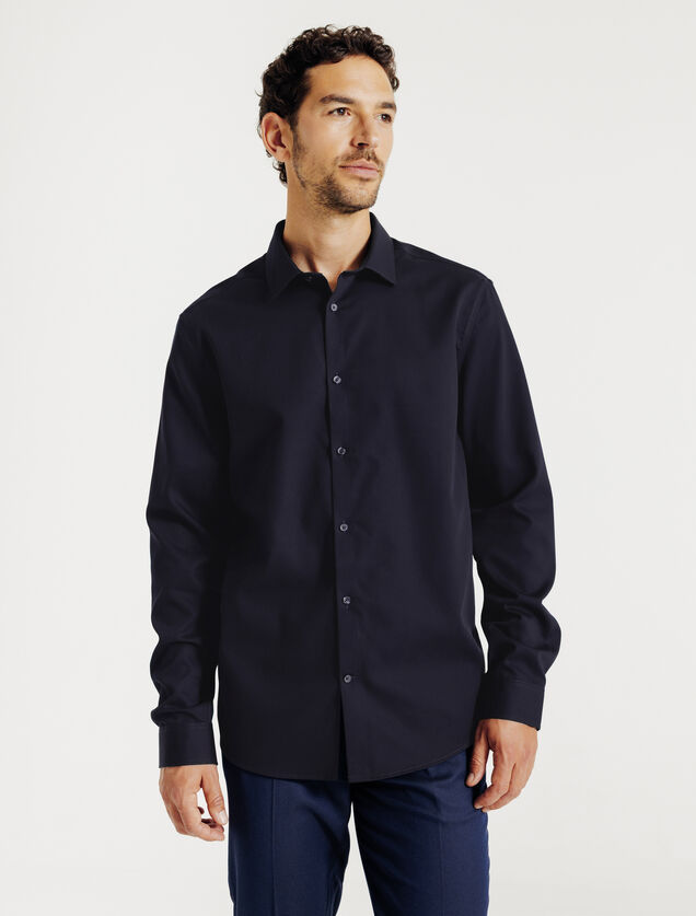 Chemise sans repassage en coton