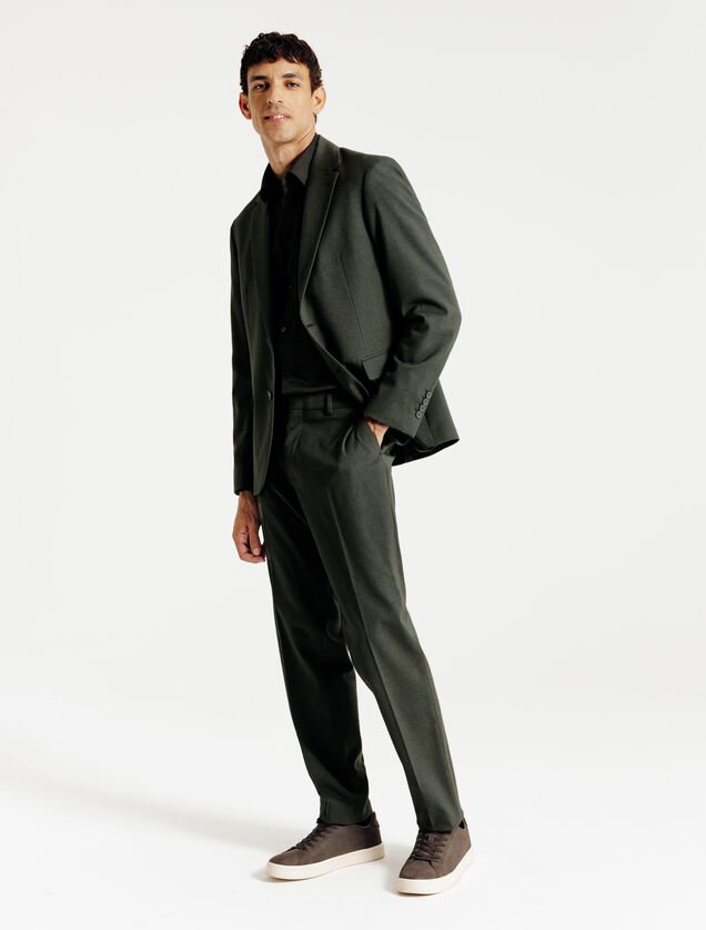 Comfort fit kostuumvest in flanel