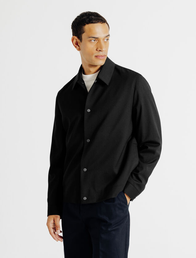 Veste pressionn&eacute;e col chemise