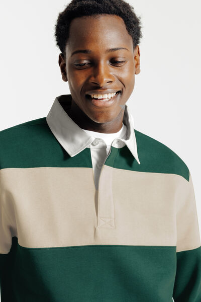 Sweat col polo ray&eacute;