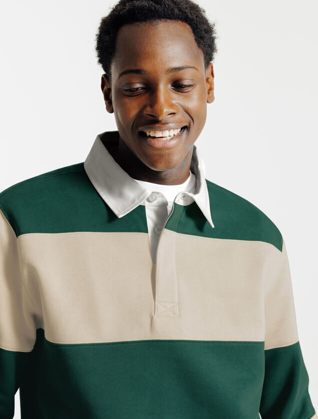 Gestreepte sweater met polokraag