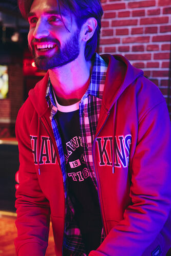 Sweat à capuche zippé licence Stranger Things