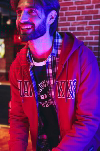 Hoodie met rits Stranger Things licentie