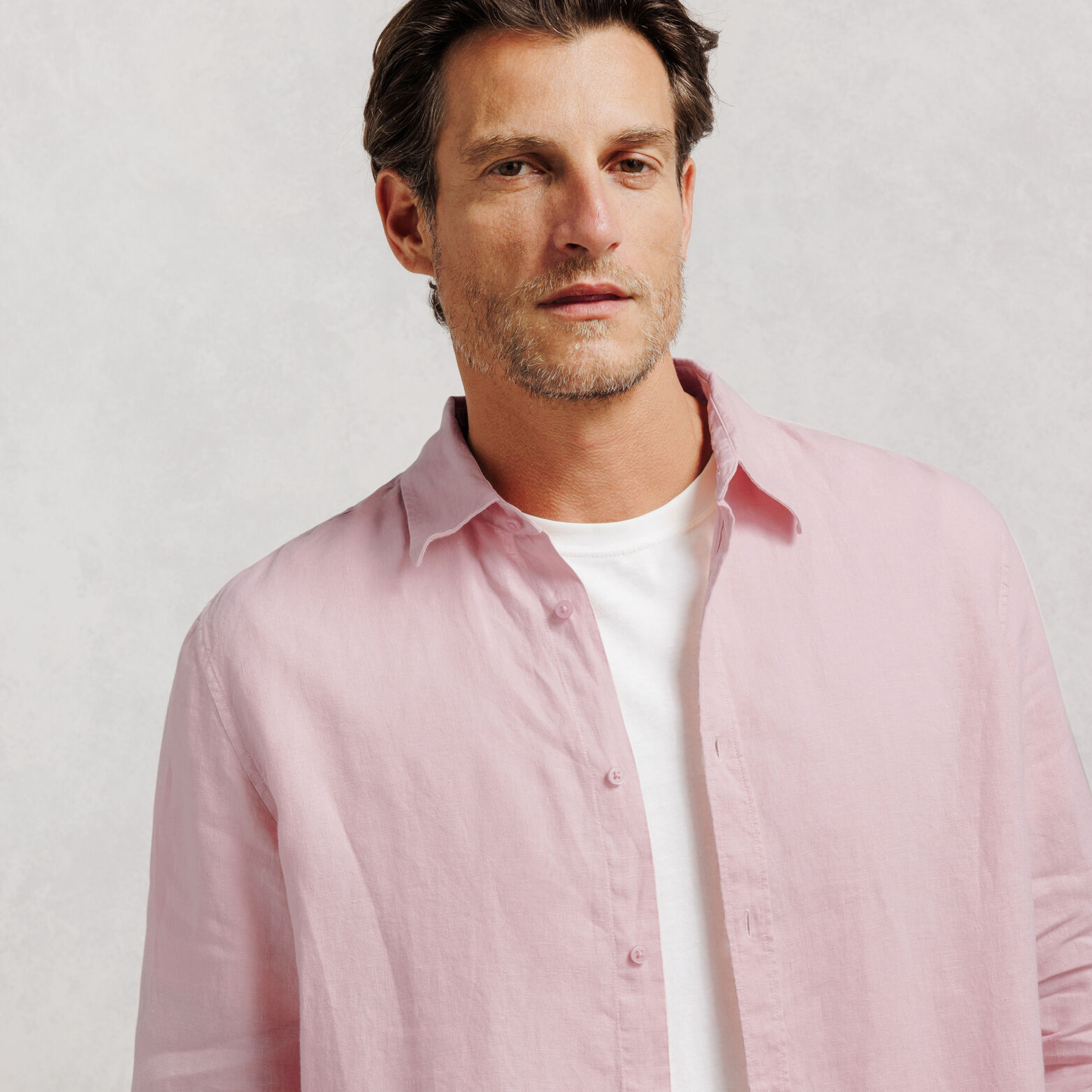 Chemise 100% lin regular unie