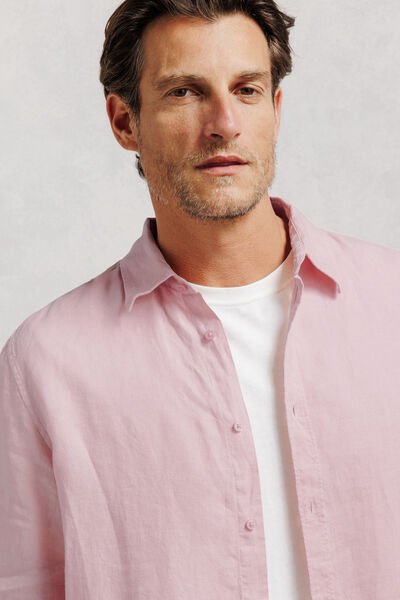 Chemise 100% lin regular unie