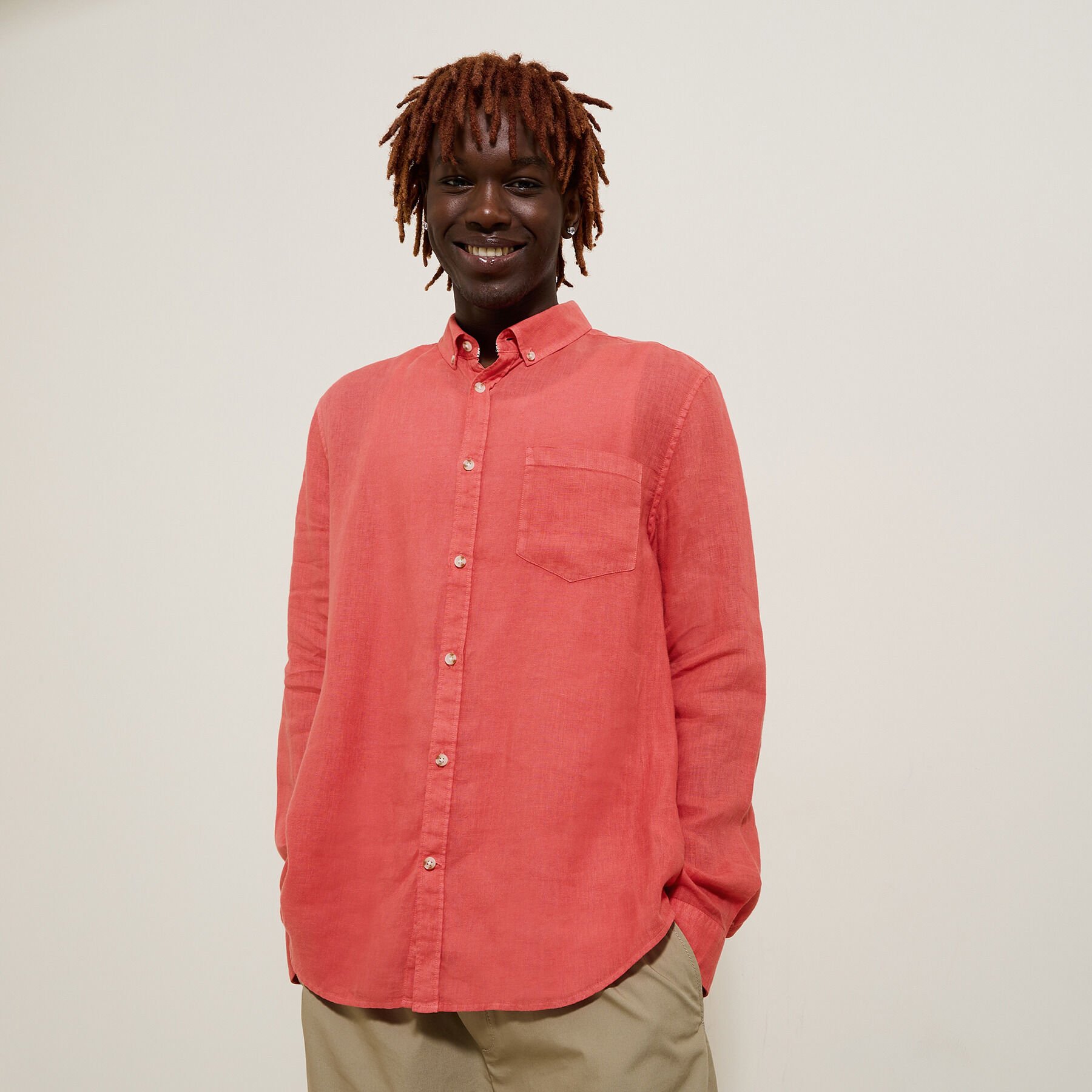 Chemise en lin Rose homme Jules