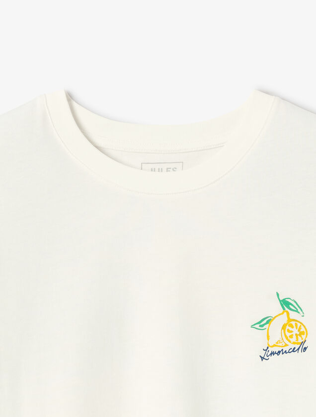 T-shirt met Limoncelloprint voor en achter