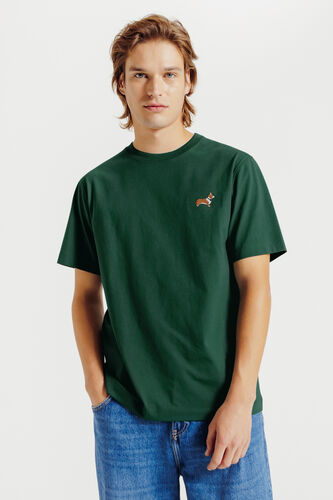 Tee shirt brodé poitrine en coton