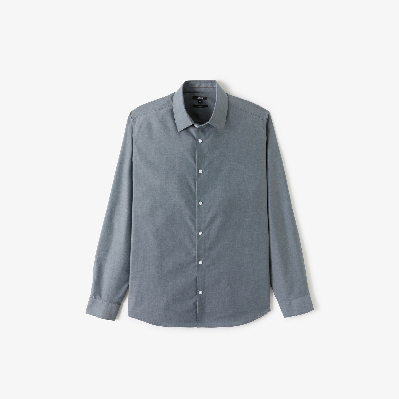 Strijkvrij regular fit hemd in katoen