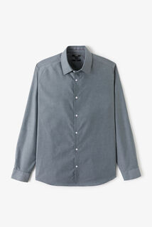 Strijkvrij regular fit hemd in katoen