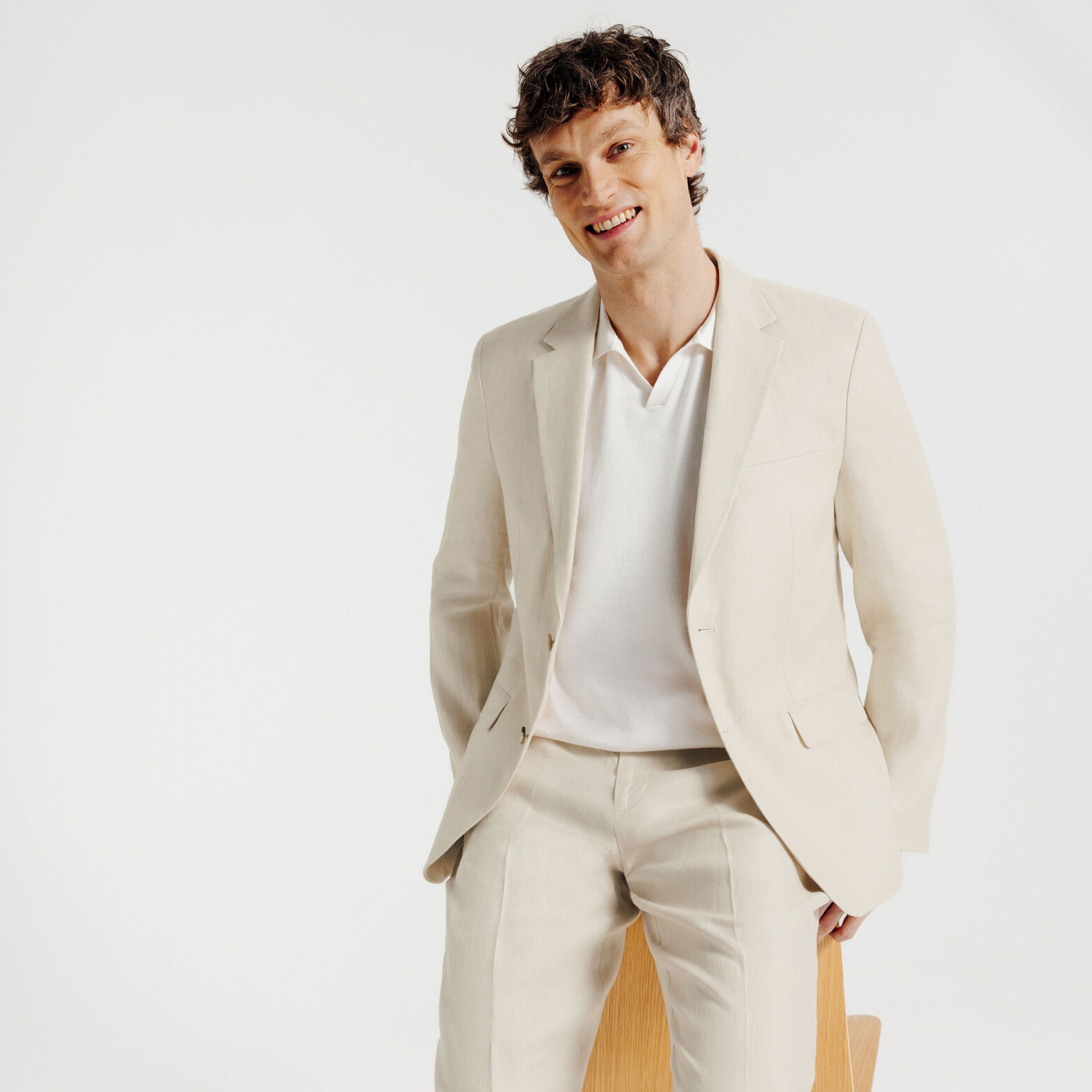 Veste de costume confort en lin