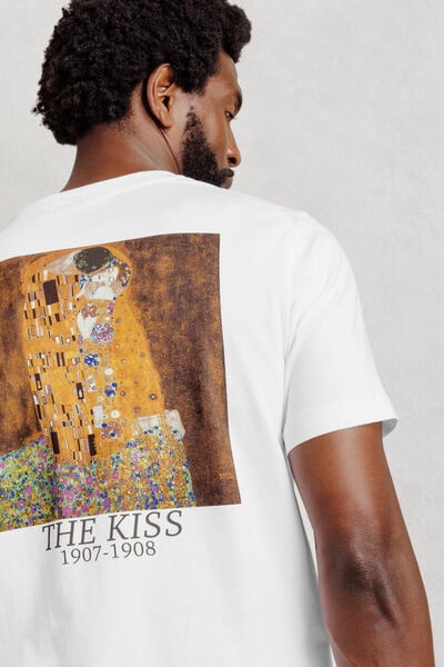 T-shirt met voor- en achterprint, licentie Klimt